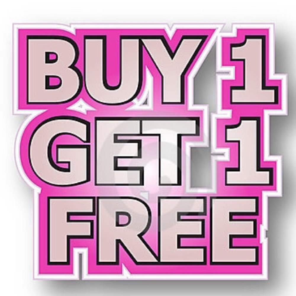 Buy 1 get 1 / buy 2 get 2 /  FREE ITEMS inside.